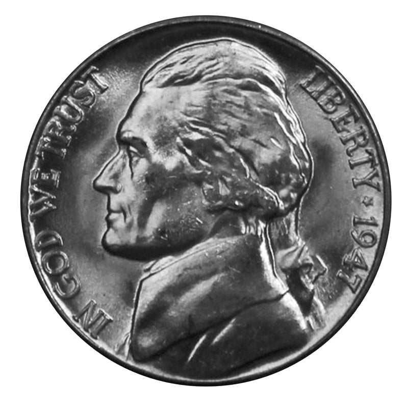 1947-D Full Step FS Gem BU Jefferson Nickel