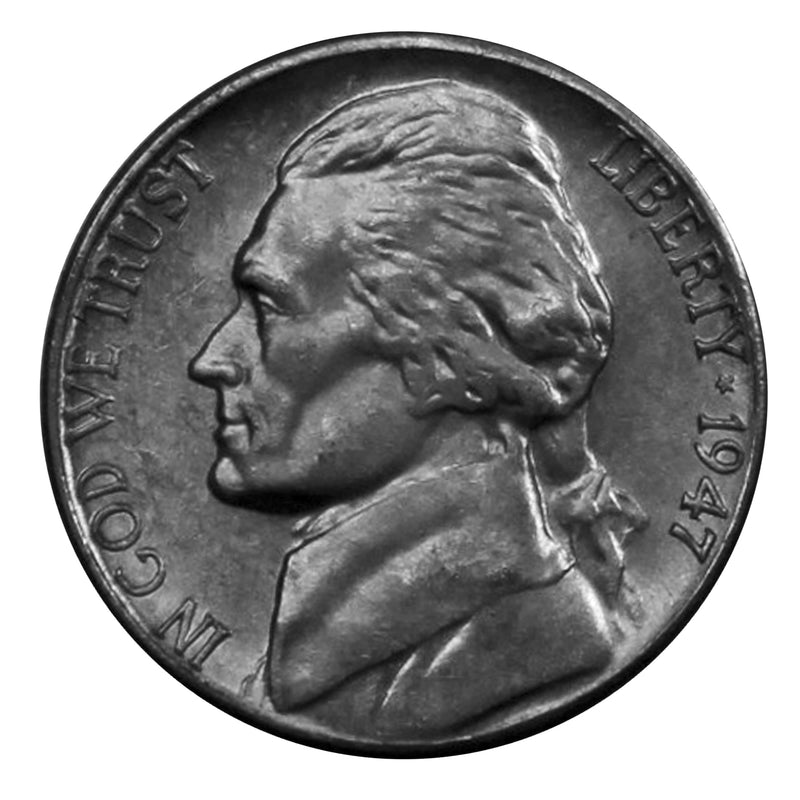 1947 S Jefferson Nickel Choice/Gem BU Roll (40 Coins)