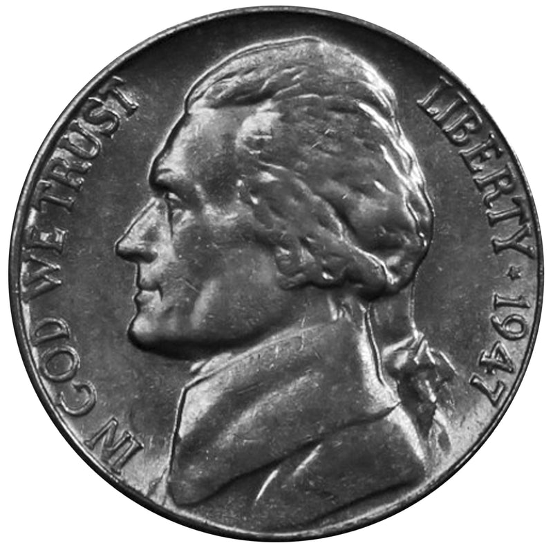 1947-S Full Step FS Gem BU Jefferson Nickel