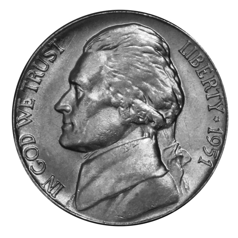 1951 -P Jefferson Nickel - Choice/Gem BU US Coin