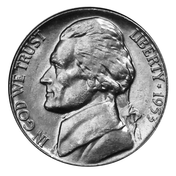 1953 -D Jefferson Nickel - Choice/Gem BU US Coin