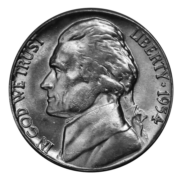 1954 -D Jefferson Nickel - Choice/Gem BU US Coin