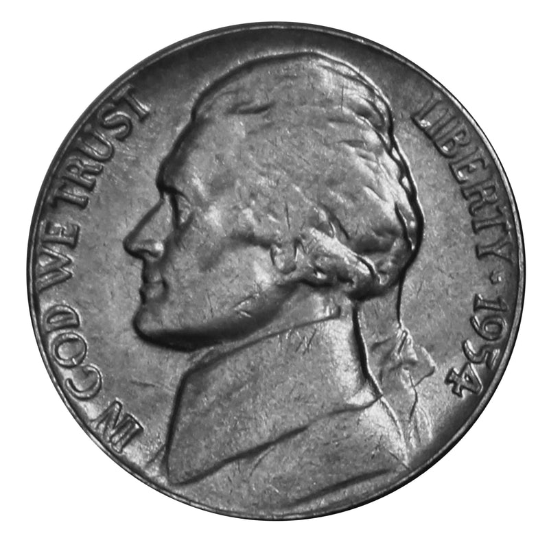 1954 P Jefferson Nickel Choice/Gem BU Roll (40 Coins)