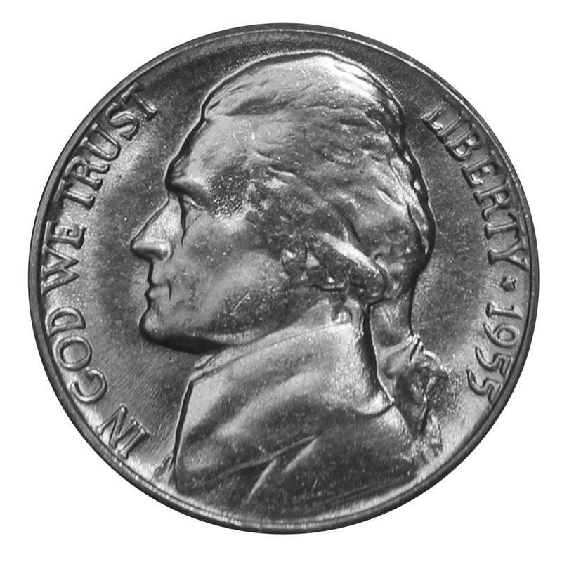 1955 -D Jefferson Nickel - Choice/Gem BU US Coin