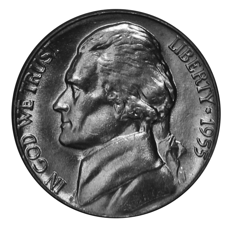 1955 -P Jefferson Nickel - Choice/Gem BU US Coin