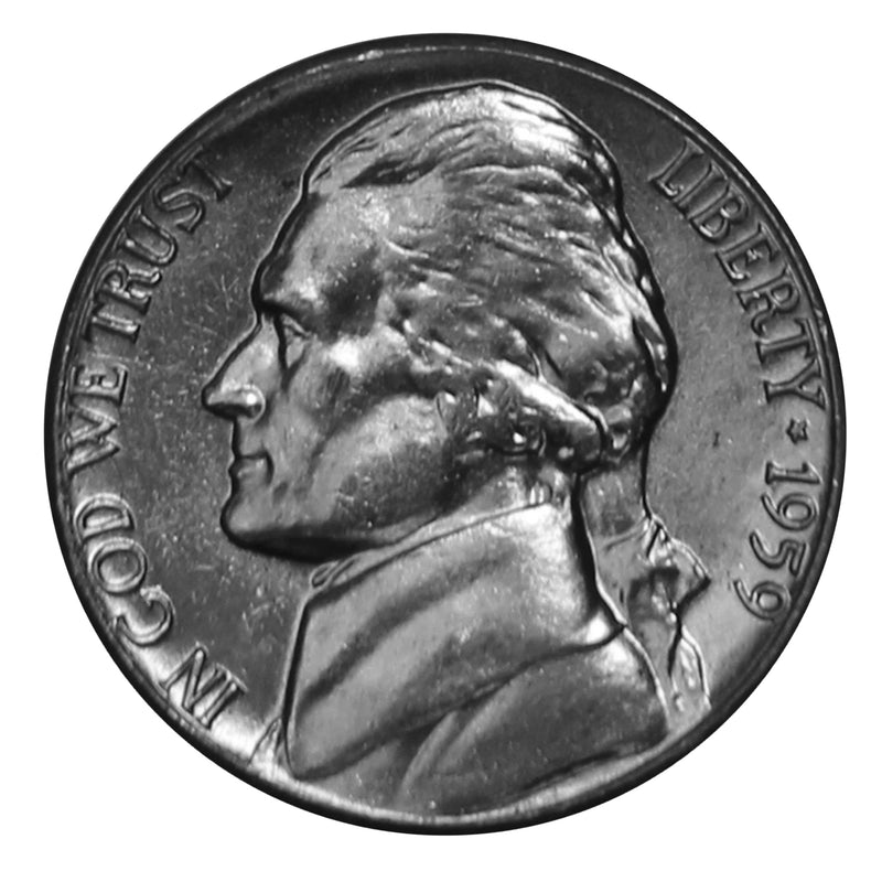 1959 -D Jefferson Nickel - Choice/Gem BU US Coin