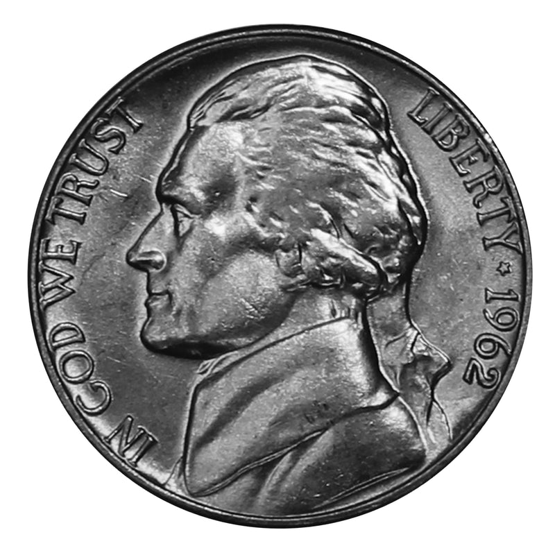 1962 P Jefferson Nickel Choice/Gem BU Roll (40 Coins)