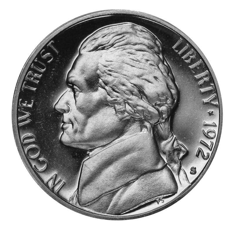 1972 S Jefferson Nickel Gem Proof Roll (40 Coins)