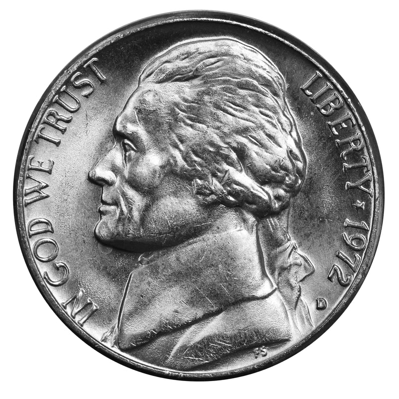 1972-D Full Step FS Gem BU Jefferson Nickel