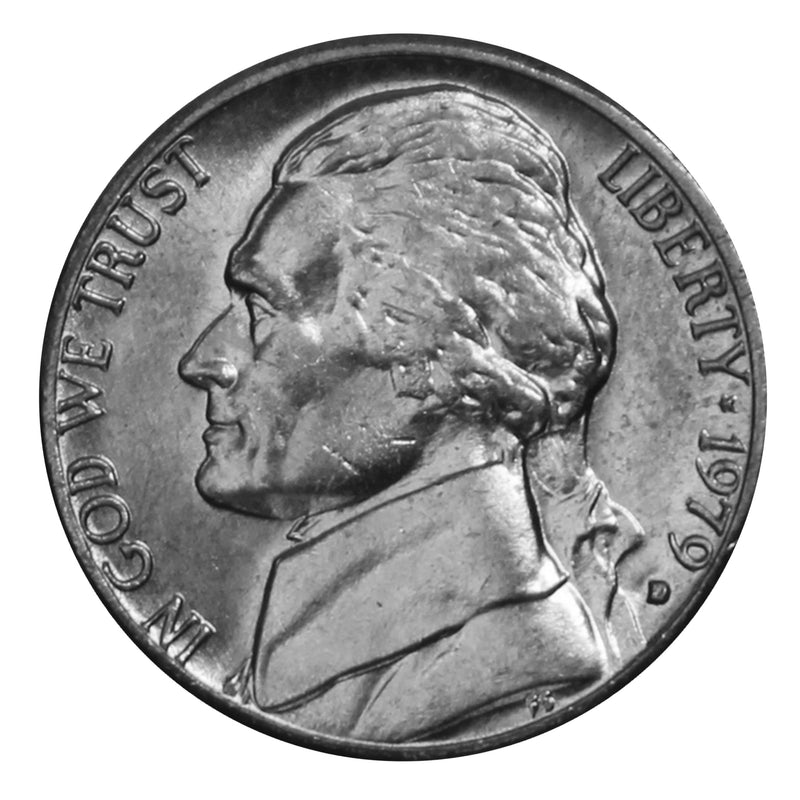 1979 D Jefferson Nickel Choice/Gem BU Roll (40 Coins)