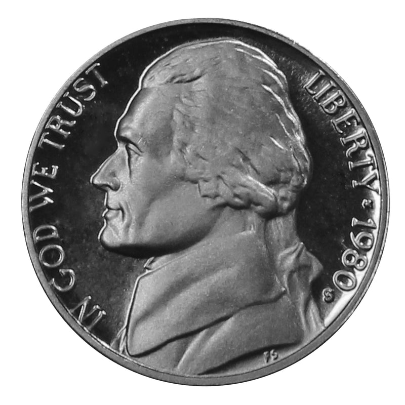 1980 Jefferson Nickel Choice Cameo Proof