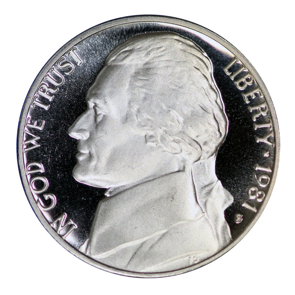 1981 Jefferson Nickel Choice Cameo Proof type 1 (Filled S)