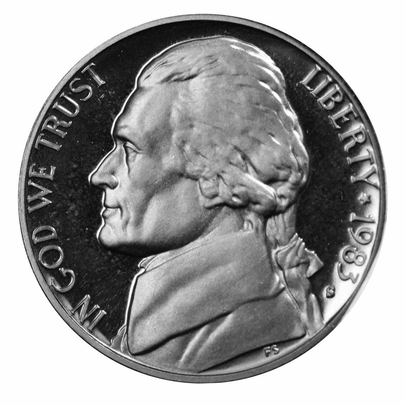 1983 Jefferson Nickel Choice Cameo Proof