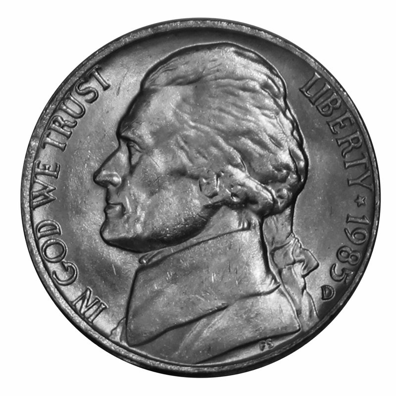 1985 D Jefferson Nickel Choice/Gem BU Roll (40 Coins)
