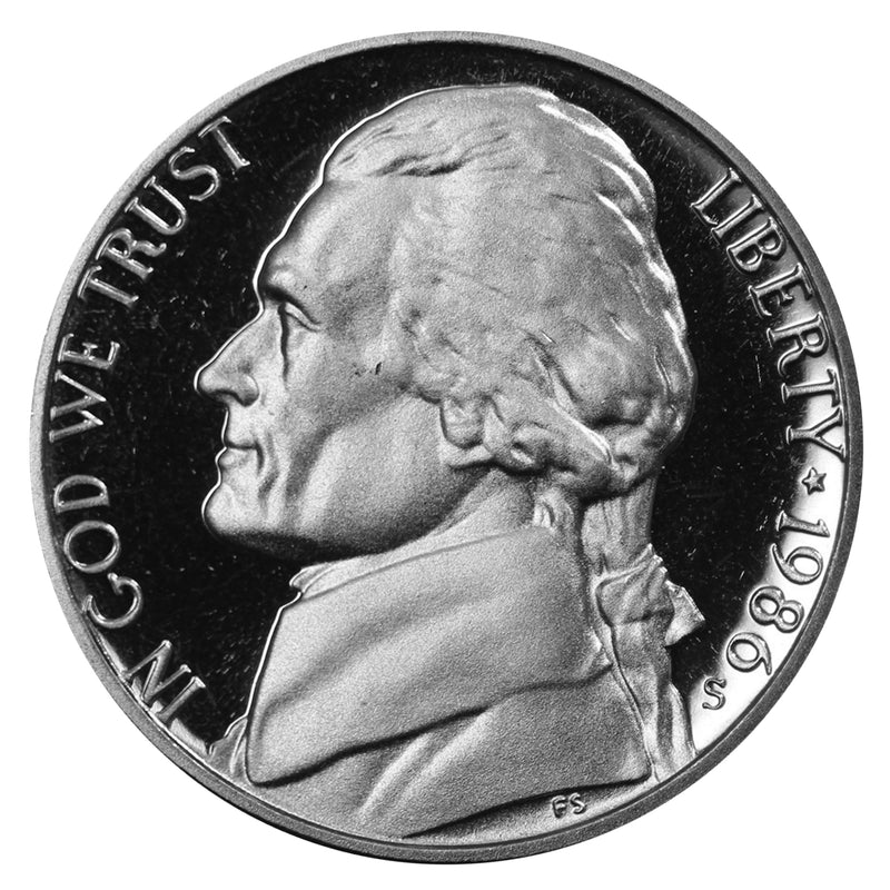 1986 S Jefferson Nickel Gem Proof Roll (40 Coins)