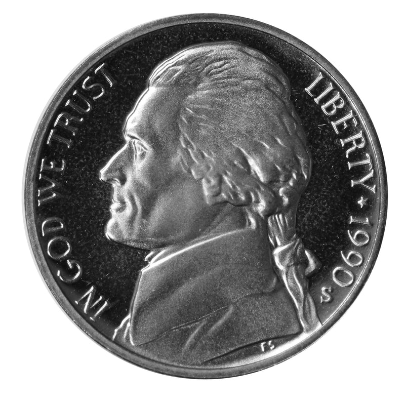 1990 Jefferson Nickel Choice Cameo Proof