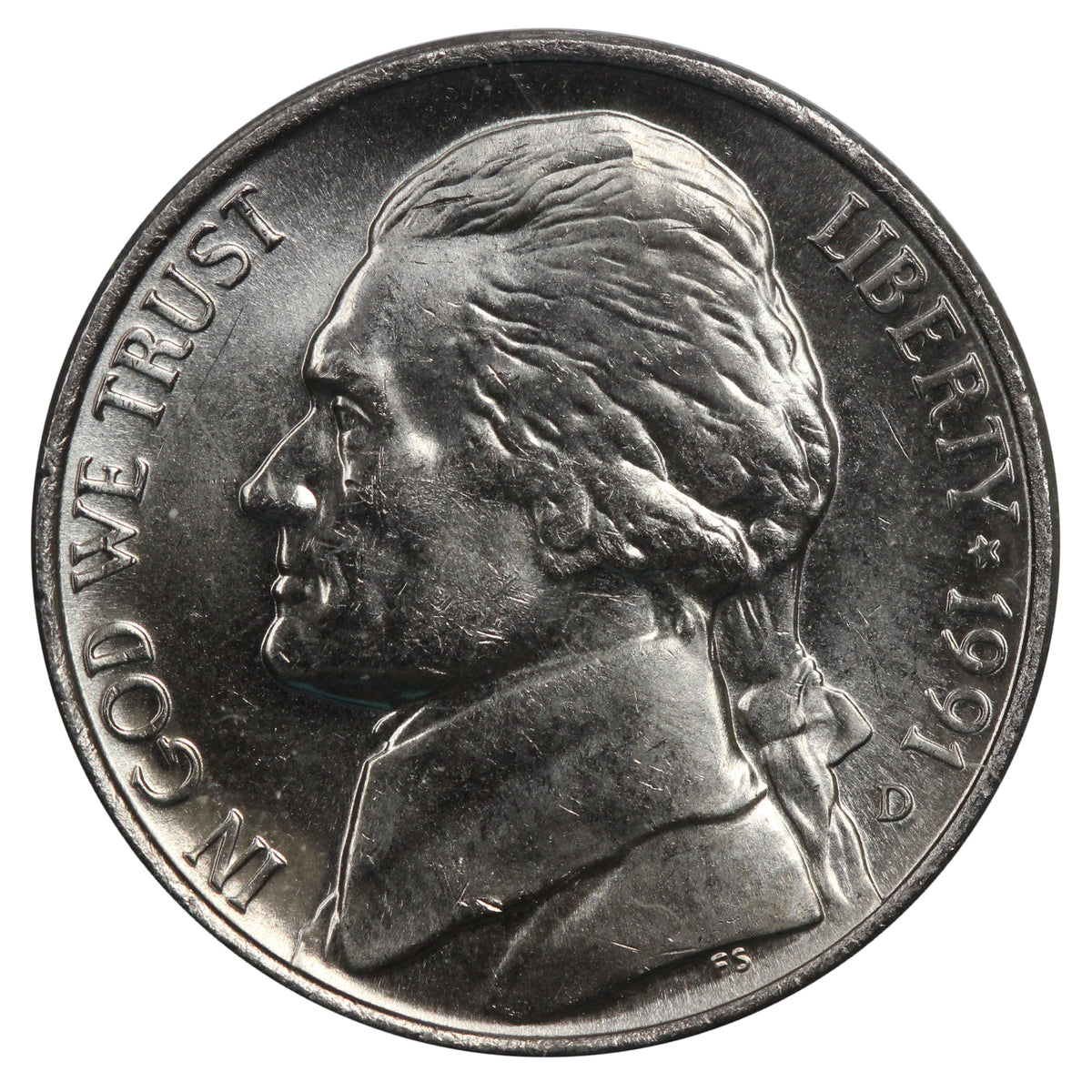 1991-D Full Step FS Gem BU Jefferson Nickel