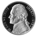 1992 S Jefferson Nickel Gem Proof Roll (40 Coins)