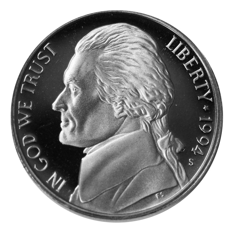 1994 S Jefferson Nickel Gem Proof Roll (40 Coins)