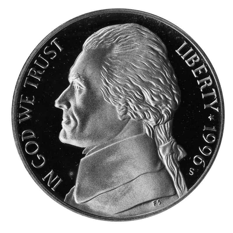 1996 Jefferson Nickel Choice Cameo Proof