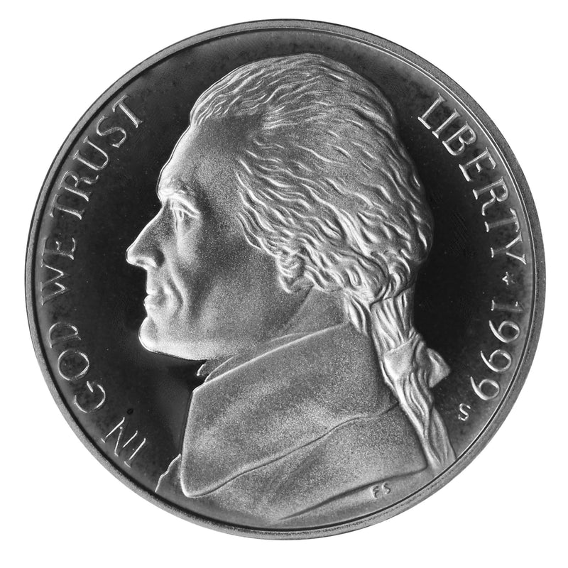 1999 S Jefferson Nickel Gem Proof Roll (40 Coins)