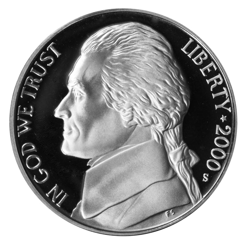 2000 Jefferson Nickel Choice Cameo Proof