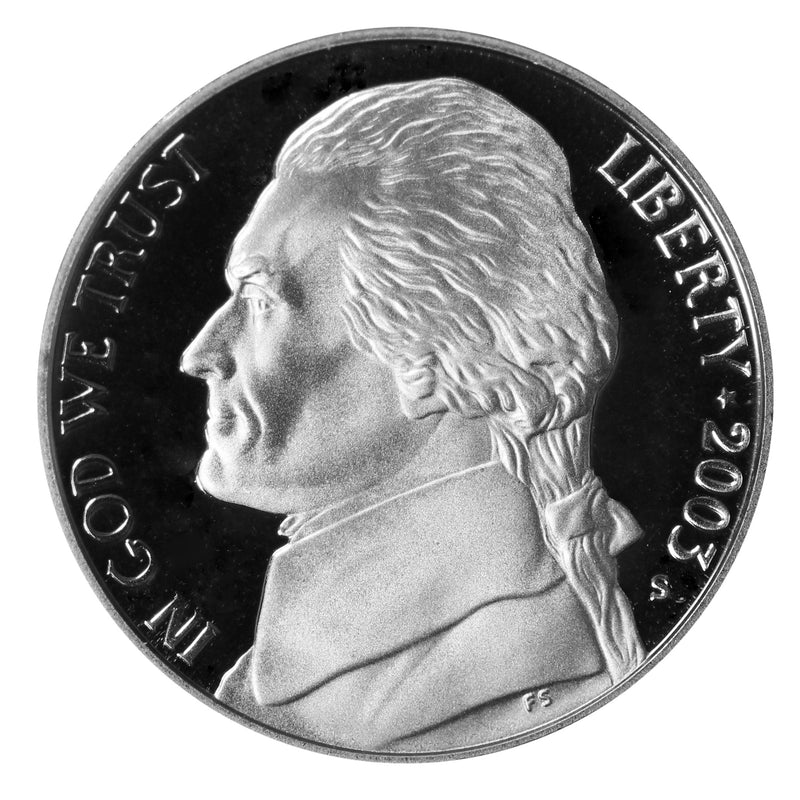 2003 S Jefferson Nickel Gem Proof Roll (40 Coins)