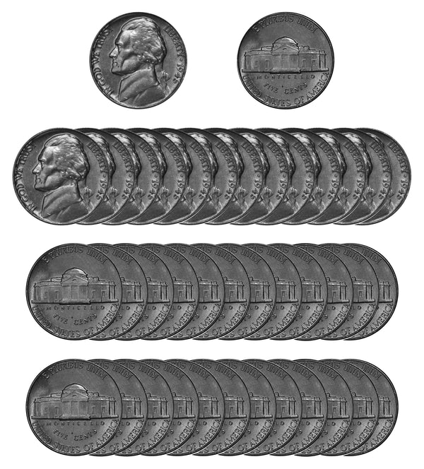 1946 P Jefferson Nickel Choice/Gem BU Roll (40 Coins)