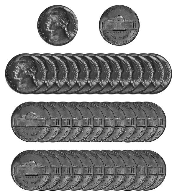 1947 P Jefferson Nickel Choice/Gem BU Roll (40 Coins)