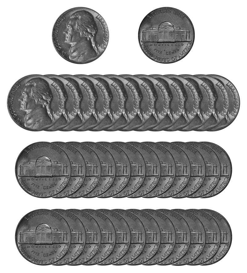 1948 P Jefferson Nickel Choice/Gem BU Roll (40 Coins)