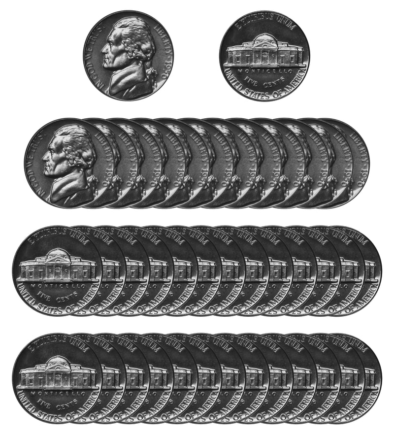 1950 Jefferson Nickel Gem Proof Roll (40 Coins)