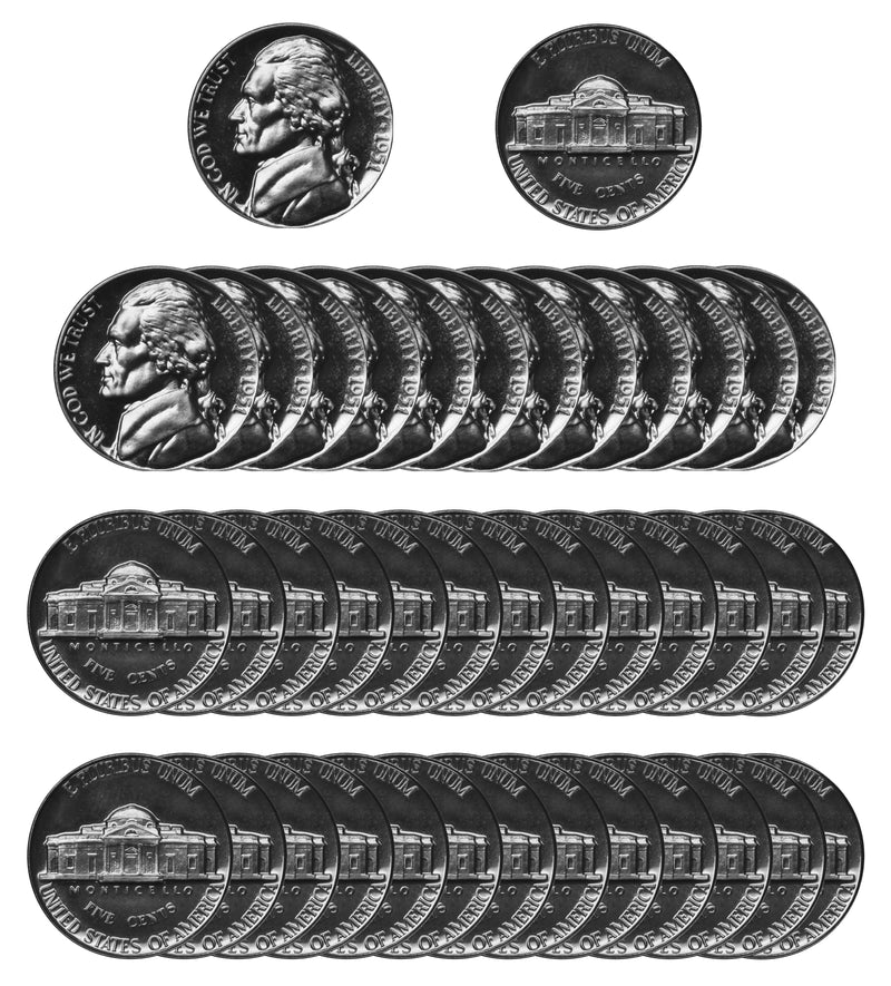 1951 Jefferson Nickel Gem Proof Roll (40 Coins)