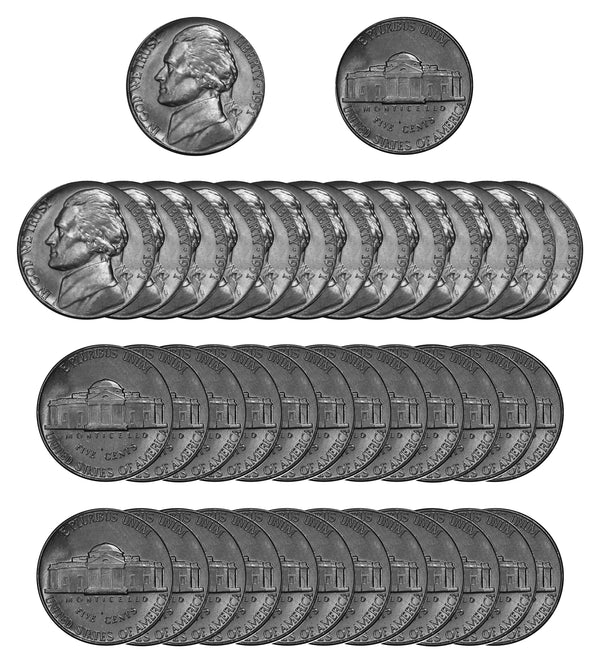 1951 P Jefferson Nickel Choice/Gem BU Roll (40 Coins)