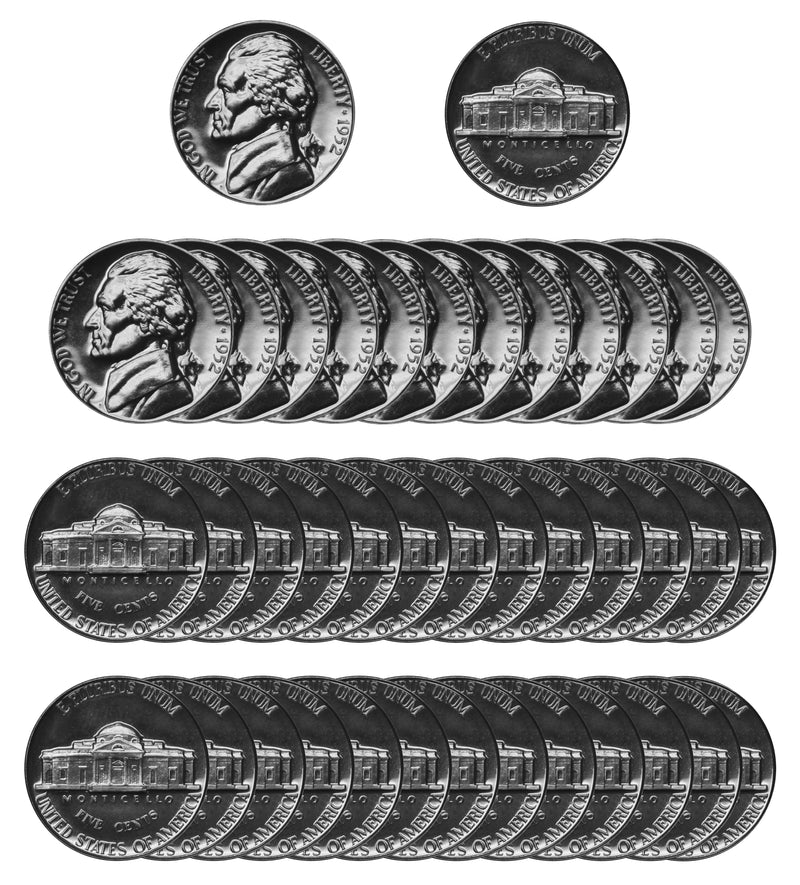 1952 Jefferson Nickel Gem Proof Roll (40 Coins)