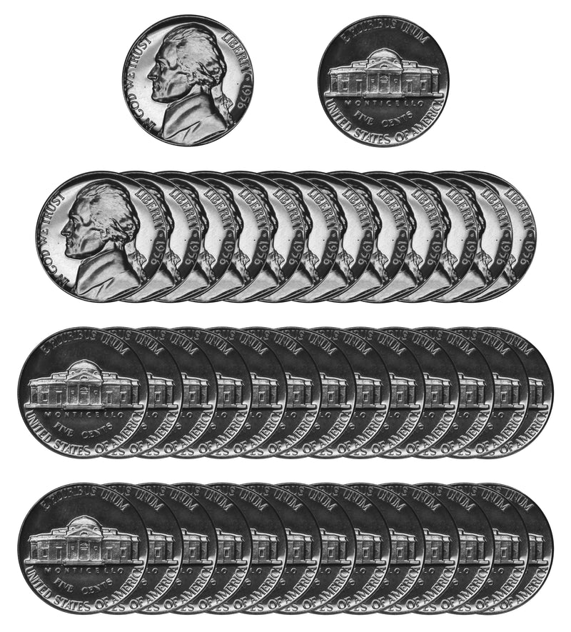 1956 Jefferson Nickel Gem Proof Roll (40 Coins)