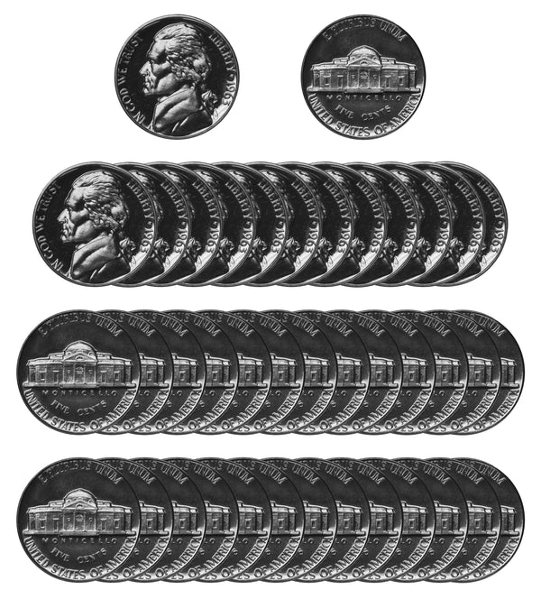 1963 Jefferson Nickel Gem Proof Roll (40 Coins)