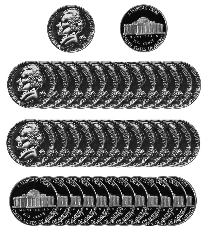 1968 S Jefferson Nickel Gem Proof Roll (40 Coins)