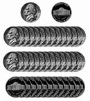 1969 S Jefferson Nickel Gem Proof Roll (40 Coins)