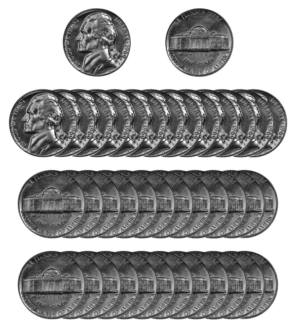 1969 S Jefferson Nickel Choice/Gem BU Roll (40 Coins)