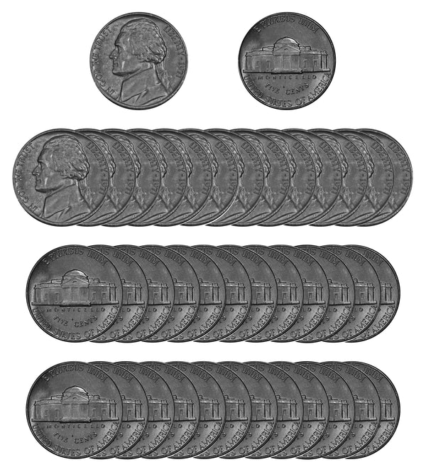 1971 P Jefferson Nickel Choice/Gem BU Roll (40 Coins)