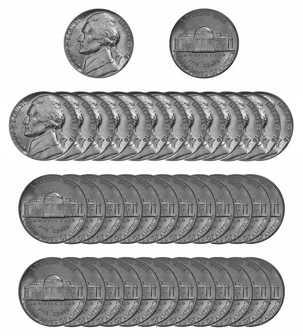 1976 P Jefferson Nickel Choice/Gem BU Roll (40 Coins)