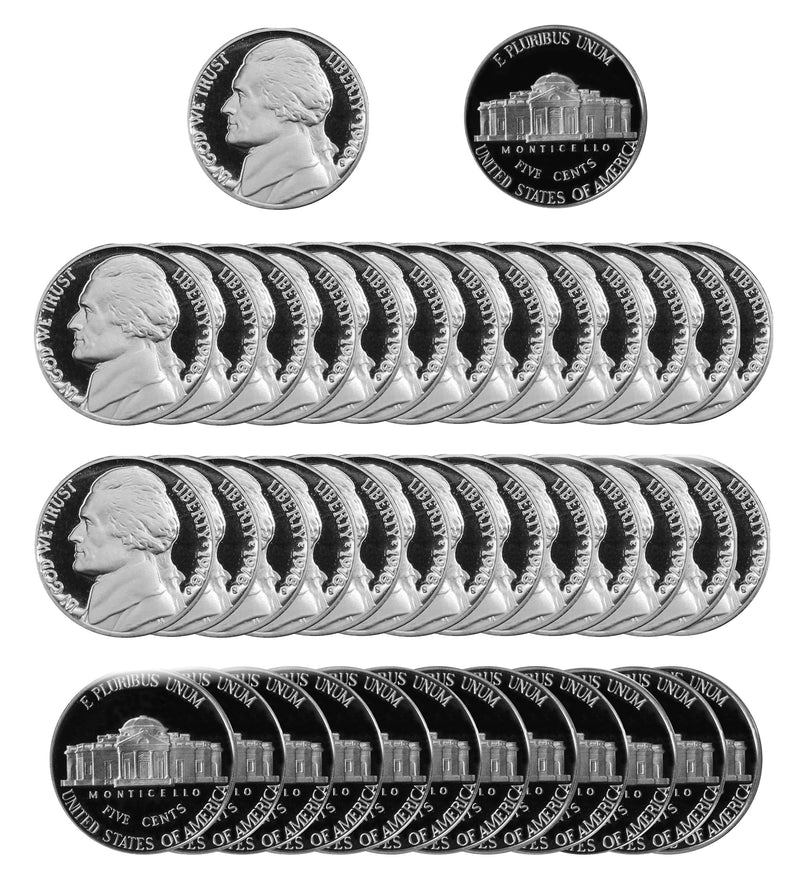 1978 S Jefferson Nickel Gem Proof Roll (40 Coins)