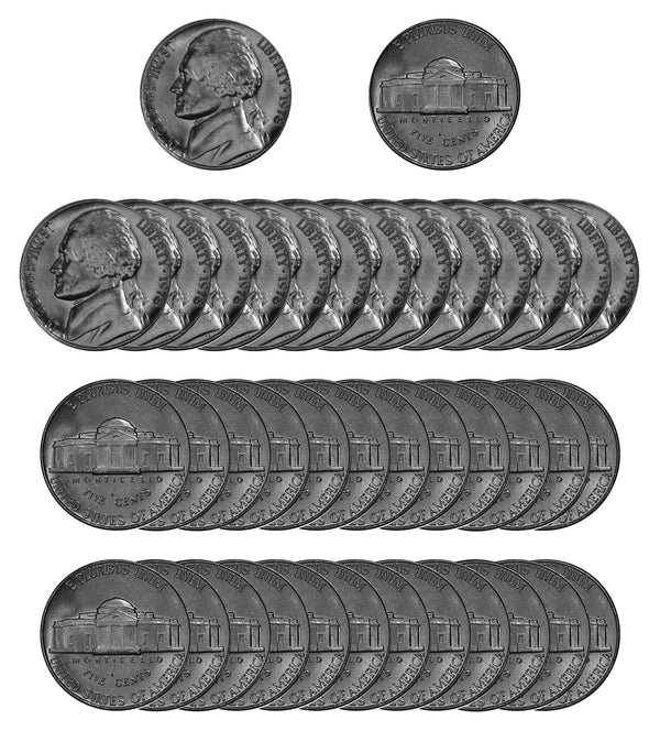 1978 P Jefferson Nickel Choice/Gem BU Roll (40 Coins)
