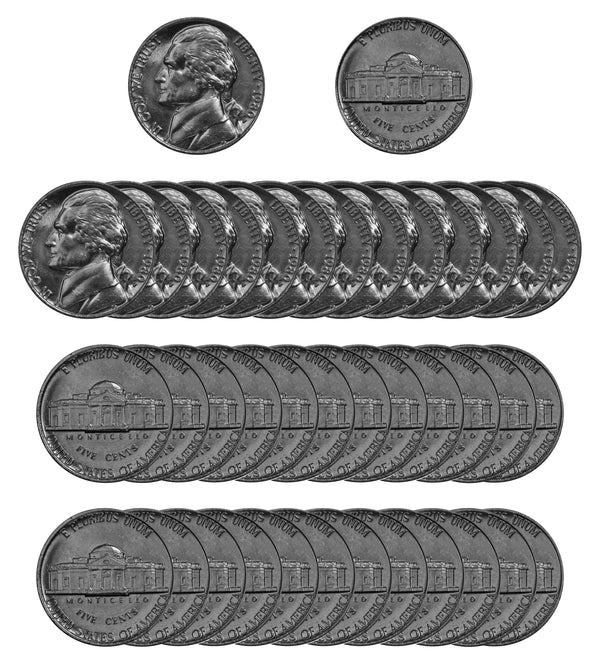1980 P Jefferson Nickel Choice/Gem BU Roll (40 Coins)