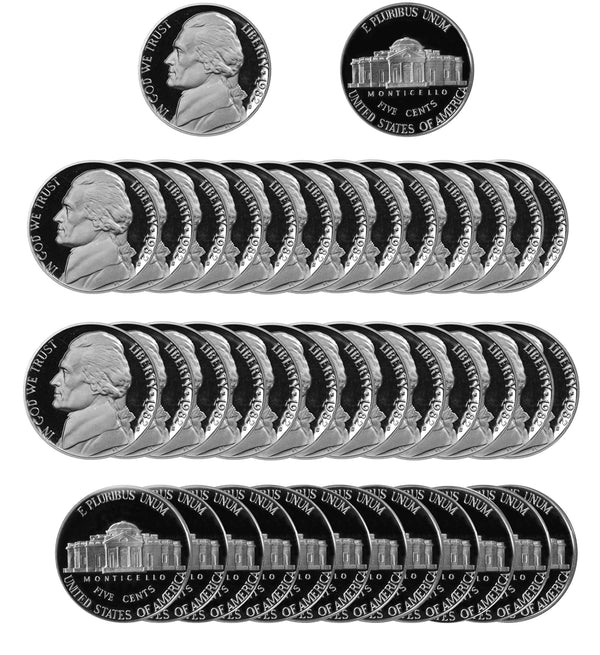 1982 S Jefferson Nickel Gem Proof Roll (40 Coins)