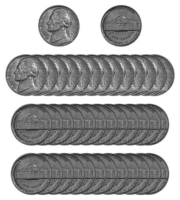 1983 P Jefferson Nickel Choice/Gem BU Roll (40 Coins)