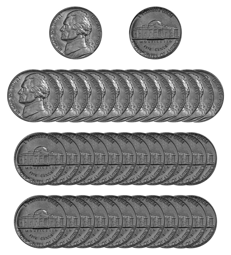 1983 P Jefferson Nickel Choice/Gem BU Roll (40 Coins)