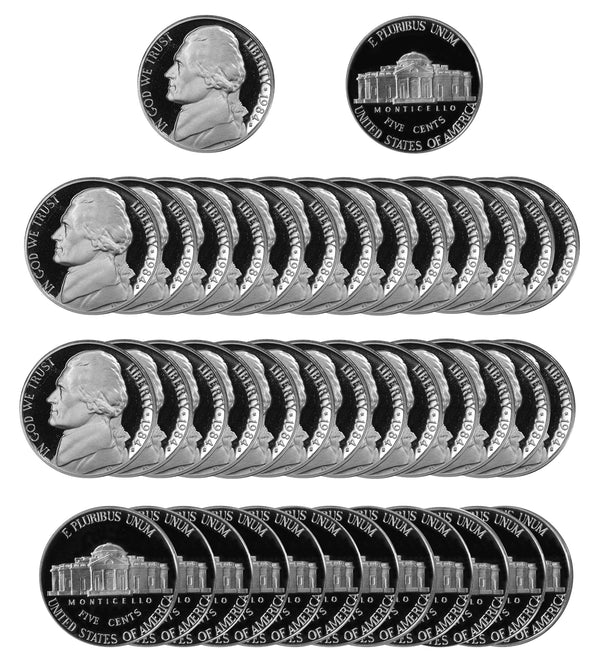 1984 S Jefferson Nickel Gem Proof Roll (40 Coins)
