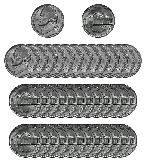 1984 D Jefferson Nickel Choice/Gem BU Roll (40 Coins)