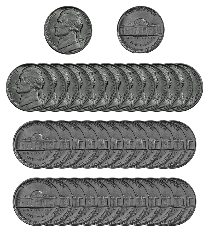 1984 P Jefferson Nickel Choice/Gem BU Roll (40 Coins)